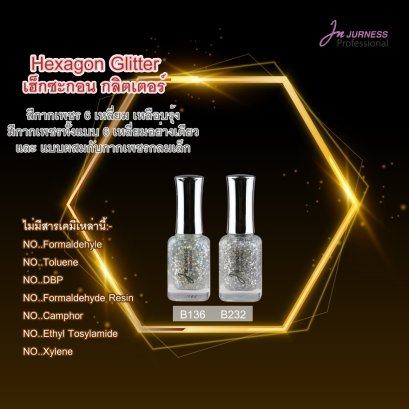 JURNESS สียาทาเล็บ เจอเนส Hexagon 7 Free จำนวน 2 ขวด