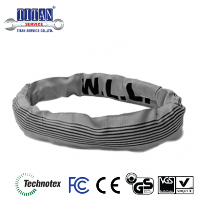 สลิงผ้าใบ ยกสินค้า ชนิดกลม น้ำหนักยก 4 ตัน ยาว 5 เมตร