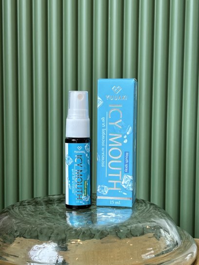 YUUAKI ICY MOUTH SPRAY 15ml.  ยูอากิ ไอซี่ เมาท์สเปรย์