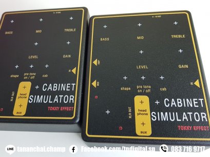 งานสกรีนกล่องเหล็ก สกรีนลายลงบนกล่องเหล็ก กล่องเอฟเฟคกีตาร์ สีดำ สีแดงเลือดหมู ลาย TOKKY EFFECT 