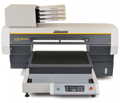 รับพิมพ์โลโก้ ด้วยเครื่องสกรีนยูวี Mimaki UJF-6042 