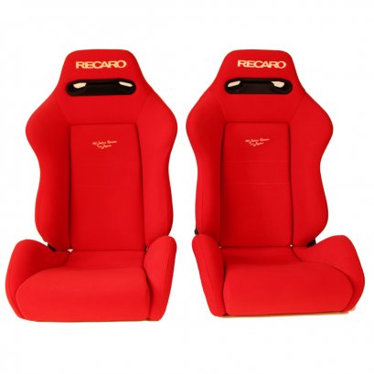 Pair of USED JDM RECARO SR3 Red BUCKET SPORT SEATS RACING AUTO CARS