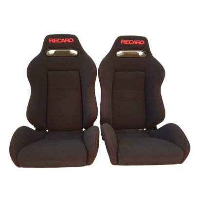 2 Used AUTHENTIC RECARO LX Leather Net Headrest seats RACING HONDA 