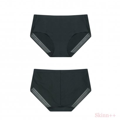 Seamless Medium Waist Panty (Black)