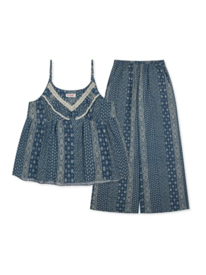 เซตชุดนอนพร้อมซับใน รุ่น Navy Blue Cotton Cami with Padding Women Pajamas Set by Skinn intimate