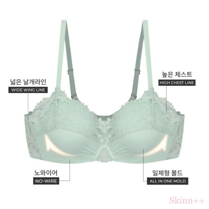 Multi Fit Lace Wire Free Bra (Mint)