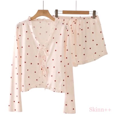 Shorts Silky Pajamas Set