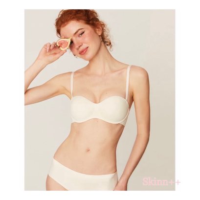 Cream Strapless Bra by Skinn intimate