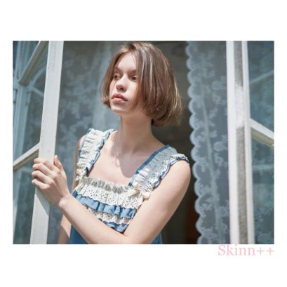 Soft Blue Pretty Cotton PJ Set