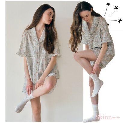 Light Green Bunny Cotton PJ Set