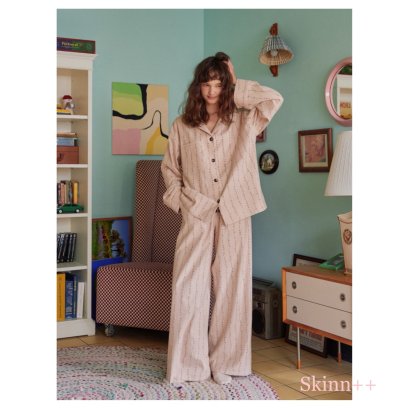 Wool Cotton Pink Nightwear Set