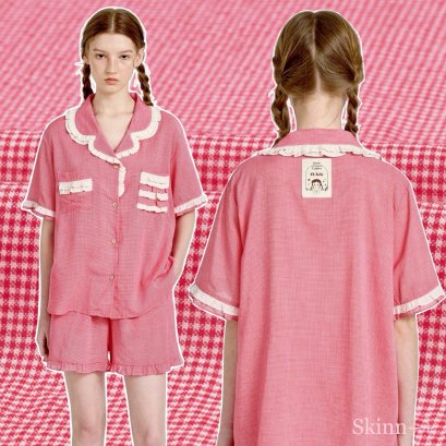Pink Vintage Cotton Sleepwear set by Skinn intimate