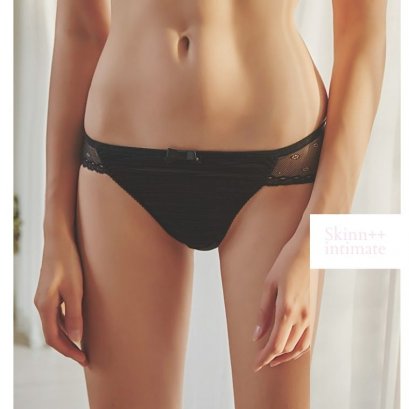 Black Pleat Brief