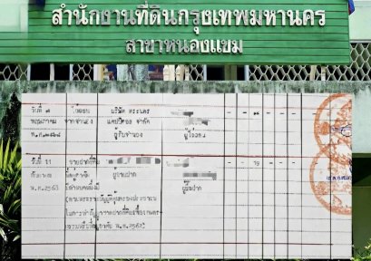 ขายฝากทาวน์เฮ้าส์ 2 ชั้น หนองแขม กรุงเทพมหานคร โฉนดปลอดภาระ 
