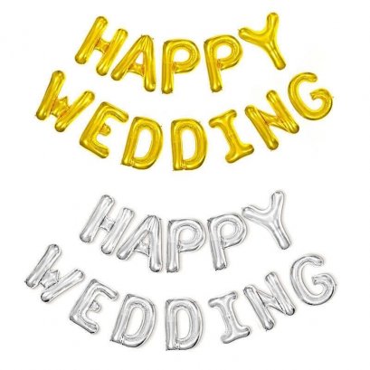 ลูกโป่งฟอยล์ Happy Wedding