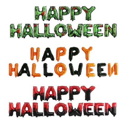 ลูกโป่งฟอยล์ 16 นิ้ว HAPPY HALLOWEEN ลูกโป่งตกแต่ง พร๊อพปาตี้