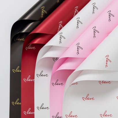 กระดาษห่อช่อดอกไม้เนื้อพลาสติก ขนาด 57*57 เซนติเมตร