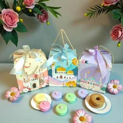 กล่องของขวัญหิ้ว ลายตรีมฮารีรายอ กล่องของขวัญ