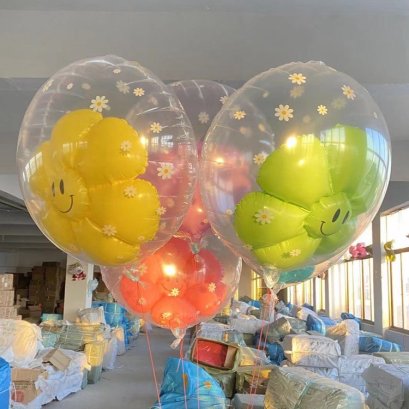 ลูกโป่ง เดซี่หน้ายิ้ม 2 ชั้น ลูกโป่งปาตี้ ตกแต่ง