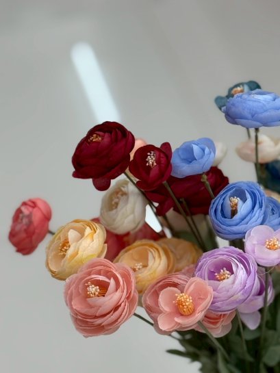 ดอกไม้ปลอม ดอกไม้ประดิษฐ์ ดอกกุหลาบไข่ ตกแต่งบ้าน ตกแต่งแจกัน
