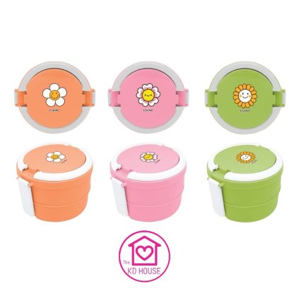 กล่องปิ่นโต 2 ชั้น #FC01 กล่องใส่ข้าว พร้อมส่งจากไทย