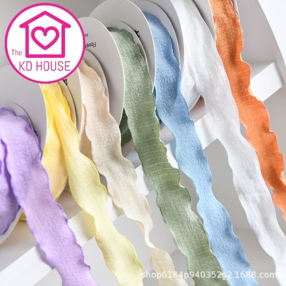 ริบบิ้นผ้าลินิน หน้ากว้าง 2.5 ซม. ยาว 9 เมตร พร้อมส่งจากไทย