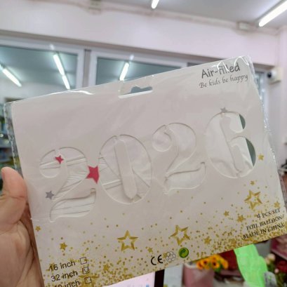 ลูกโป่งฟอยส์ ตัวเลข ลูกโป่งตกแต่ง งานปาตี้ พร้อมส่ง ขนาด 32 นิ้ว