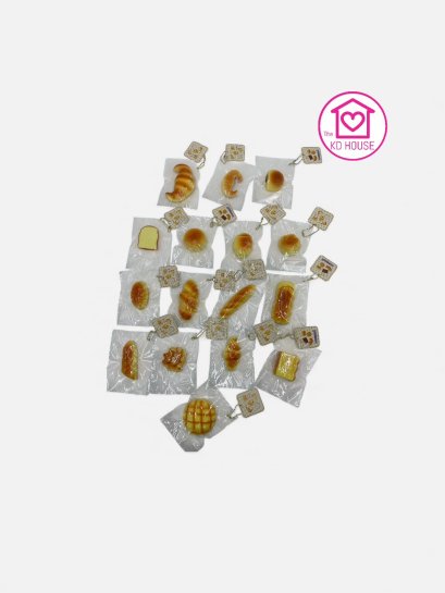 พวงกุญแจสกุชชี่คละแบบขนมปังคุกกี้วาฟเฟิลแสนน่ารัก