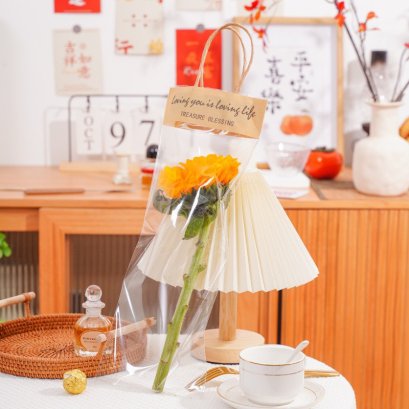 ถุงใส พร้อมหิ้ว คราท์ ขนาด 15*40 ซม.