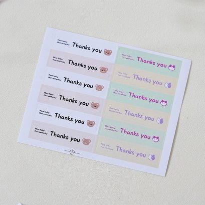 สติกเกอร์ Thank  you ขอบคุณ สติกเกอร์น่ารักๆ