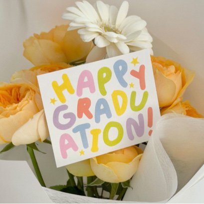 การ์ดจบการศึกษา การ์ดตกแต่งขนาด 8*6.5 ซม 1 แพ็ค มี 50 ชิ้น