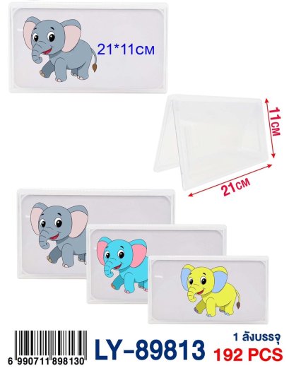 ป้ายพลาสติกใส แบบตั้งโต๊ะใส่การ์ด / รูปได้ 2 ด้าน ขนาด 9*16 ซม.