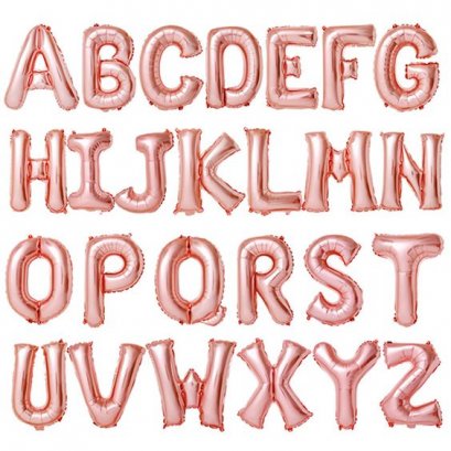 ลูกโป่งฟอยล์ อักษร ขนาด 16 นิ้ว Balloon Pinkgold