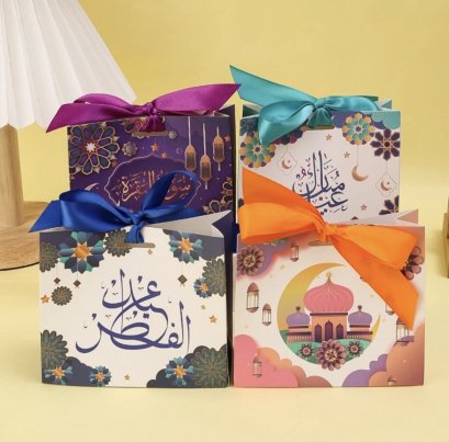 กล่อง Eid ผูกริบบิ้น 10 บาท