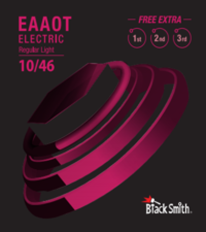 BlackSmith EAAOT Coated Nickel Round Wound Electric Guitar Strings, Regular Light, 10-46