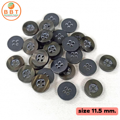 Shirt buttons, gray and black, size 11.5 mm.(copy)(copy)