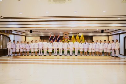 ผอ.รพ.ผศ. เข้าร่วม พิธีถวายพระพรชัยมงคล พิธีเจริญพระพุทธมนต์ พิธีทำบุญตักบาตรพระสงฆ์ และพิธีถวายสัตย์ปฏิญาณ 