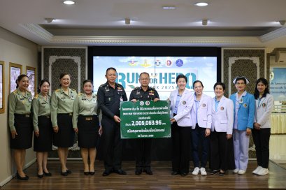 พลเอก เดชนิธิศ เหลืองงามขำ ผู้อำนวยการองค์การสงเคราะห์ทหารผ่านศึก เป็นประธานในพิธีมอบเงินรายได้จากการจัดโครงการเดิน - วิ่ง มินิมาราธอนเพื่อทหารผ่านศึก (WVO RUN FOR HERO 2025) "เสียเหงื่อ เพื่อผู้เสียสละ"