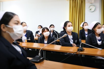 พิธีปฐมนิเทศอาจารย์และนักศึกษาหลักสูตรพยาบาลศาสตร์ มหาวิทยาลัยนอร์ทกรุงเทพ ชั้นปีที่ 3 