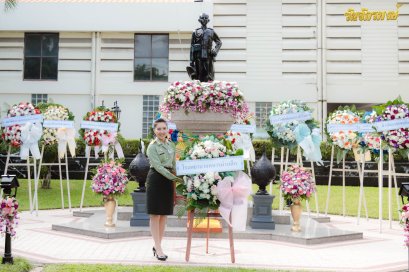 นางอัมพร ปรีชาญาณพานิช รองหัวหน้าสำนักผู้อำนวยการ โรงพยาบาลทหารผ่านศึก เข้าร่วมพิธีบวงสรวง และพิธีวางพวงมาลา จอมพล สมเด็จพระเจ้าบรมวงศ์เธอเจ้าฟ้าจักรพงษ์ภูวนาถ กรมหลวงพิษณุโลกประชานารถ