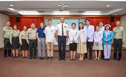 นักศึกษาแพทย์จากสาธารณรัฐฝรั่งเศส ร่วมกับ สถานเอกอัครราชฑูตสาธารณรัฐฝรั่งเศสประจำประเทศไทย เข้าเยี่ยมศึกษาดูงาน