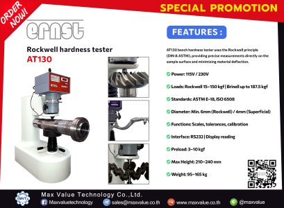 AT130 - Rockwell Hardness Tester