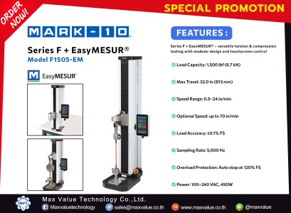 Mark-10 : Series F + EasyMESUR® Model F1505 - EM