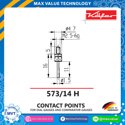 Pin length 11 mm.-573/14 H