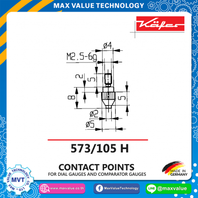 Flat contact point - 573/105 H