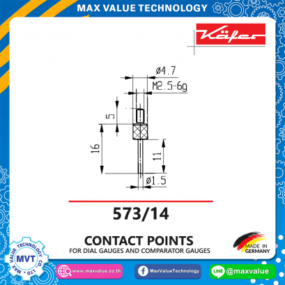 Pin length 11 mm, - 573/14