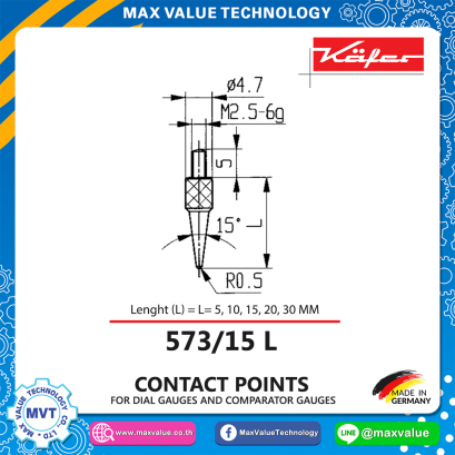 Pointed contact point - 573/15 L