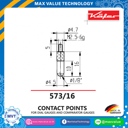 Spherical contact point - 573/16