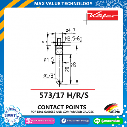 Spherical contact point-573/17 H/R/S