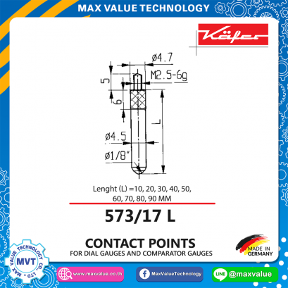 Spherical contact point - 573/17 L